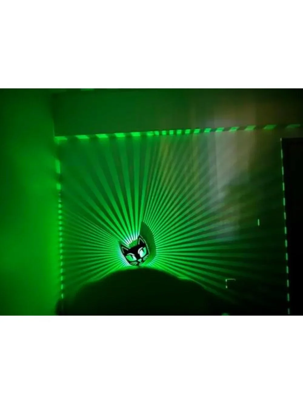 Battery Operated LED Black Cat Light for Halloween Wall & Tabletop Decor